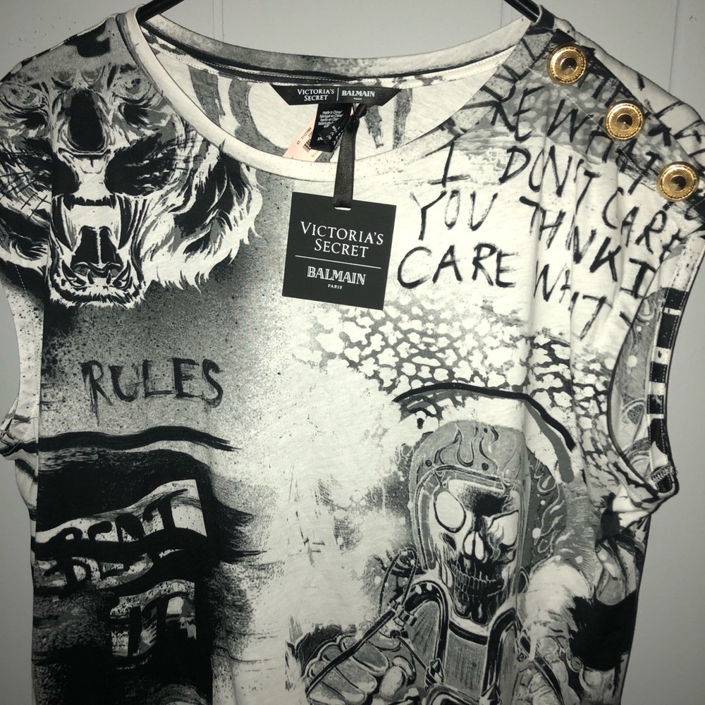 Victoria Secret x Balmain Graphic Tee - Picture 3 of 6